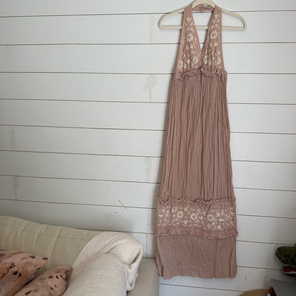 Florabella embroidered halter maxi dress - Picture 1 of 11